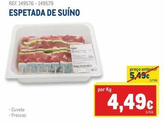 Makro Espeto de porco promoção