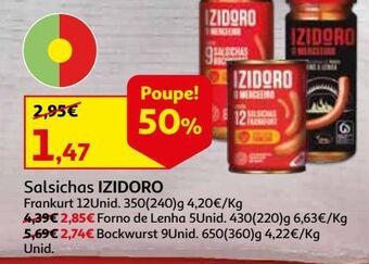 Auchan Salsichas porco izidoro promoção