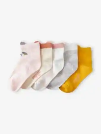 Vertbaudet Lote de 5 pares de meias, animais - rosa claro... promoção