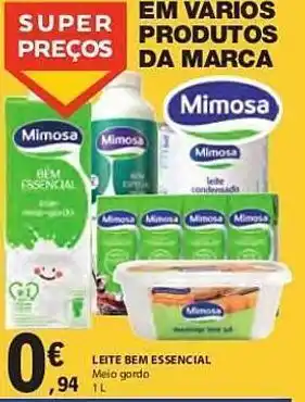 E.Leclerc Leite mimosa promoção