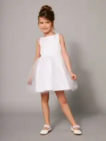 Vertbaudet Vestido fluido com folhos e flores, para menina - violeta... promoção