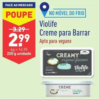 ALDI No Móvel Do Frio Violife Creme para Barrar 200g promoção