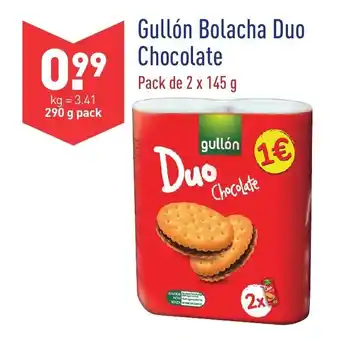 ALDI Gullón Bolacha Duo Chocolate 2x145g promoção