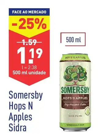 ALDI Somersby Hops N Apples Sidra 500ml promoção