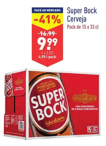 ALDI Super Bock Cerveja 15x33cl promoção