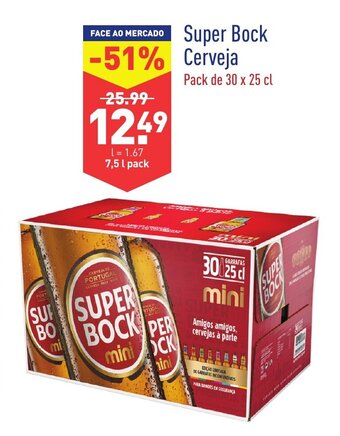 ALDI Super Bock Cerveja 30x25cl promoção
