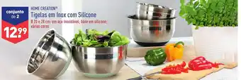 ALDI Home Creation Tigelas em Inox com Silicone 28cm promoção