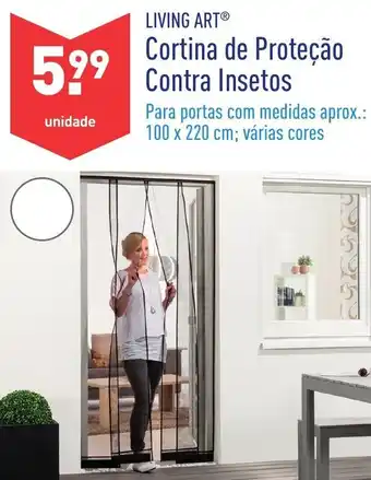 ALDI Living Art Cortina de Proteção Contra Insetos 100x220cm promoção