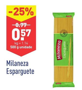 ALDI Milaneza Esparguete 500g promoção