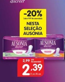 Minipreço Absorvente ausonia promoção