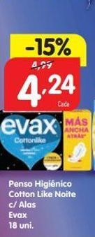 Minipreço Absorvente evax promoção