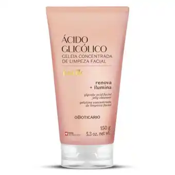 Geleia concentrada de limpeza facial ácido glicólico botik, 150g