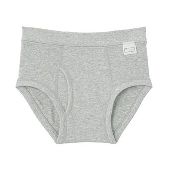 Muji Indian cotton rib knit fly front boxer kids promoção
