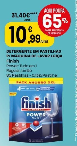 Intermarché Detergente finish promoção