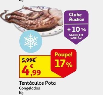 Auchan Tentaculos pota congelados kg promoção