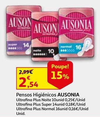 Auchan Pensos higiénicos ausonia promoção