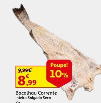 Auchan Bacalhau corrente inteiro kg promoção
