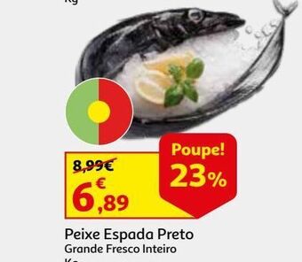 Auchan Peixe espada preto grande fresco inteiro kg promoção
