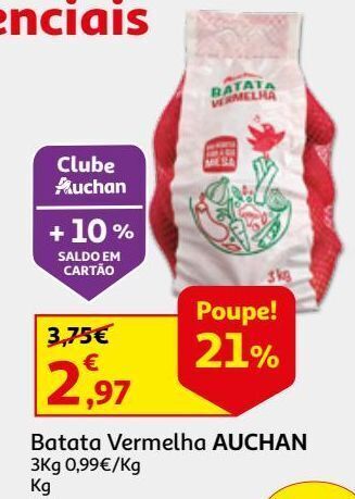 Auchan Batata vermelha auchan 3 kg promoção