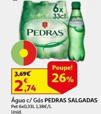 Agua c/gas pedras salgadas pet 6x0.33 l