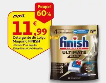 Auchan Det.loiça máquina finish ultimate plus reg. 51p promoção