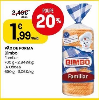 Intermarché Pão de forma bimbo promoção
