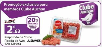 Auchan Preparado lusiaves carne picada aves 400 g promoção
