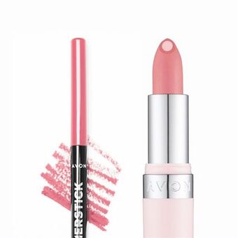 Avon Conjunto hydramatic + glimmerstick - in the moment & peony promoção
