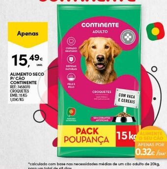 Continente Bom dia Ração para cães continente promoção