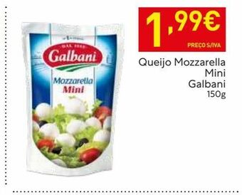 Recheio Mussarela galbani promoção