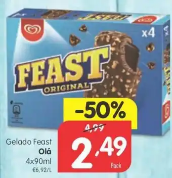 Gelado Feast Olá 4x90ml
