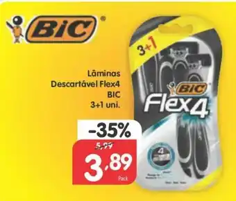 Minipreço Lãminas Descartãvel Flex4 BIC 3+1 uni. promoção