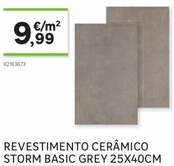 Leroy Merlin Revestimento Cerâmico Storm Basic Grey 25x40cm promoção