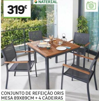 Leroy Merlin Conjunto De Refeição Oris Mesa 89x89cm + 4 Cadeiras promoção