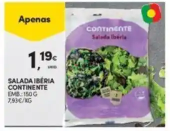 Continente Salada Ibéra Continente 150g promoção