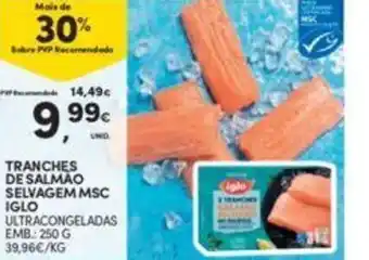 Continente Tranches de Salmao Selvagem MSC Iglo 250g promoção