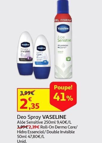 Auchan Deo roll-on vaseline promoção
