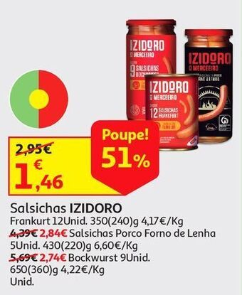 Salsichas frankfurt izidoro