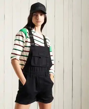 Superdry Denim dungaree boyshorts promoção
