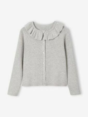 Vertbaudet Casaco para menina - azul escuro liso promoção