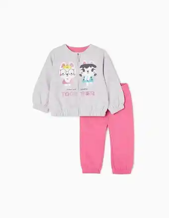 Zippy Fato de treino de algodão para bebé menina 'together', cinza/rosa promoção