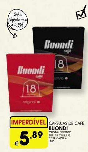 Meu Super Cápsulas de café buondi promoção