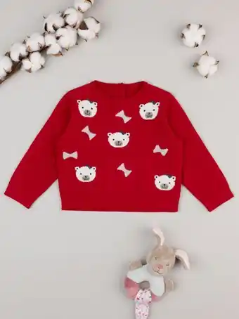 Prénatal Camisola de tricot vermelha de menina - prénatal promoção