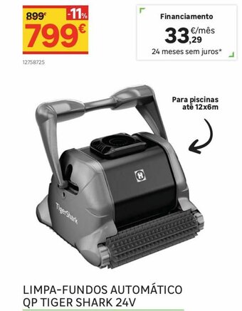 Leroy Merlin Limpa-Fundos Automático QP Tiger Shark 24v promoção