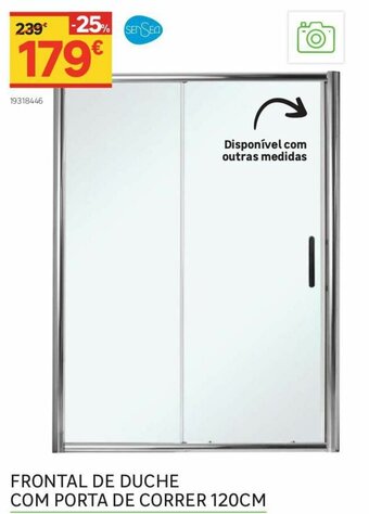 Frontal de Duche com Porta de Correr 120cm