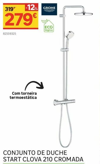 Leroy Merlin Conjunto de Duche Start Clova 210 Cromada promoção