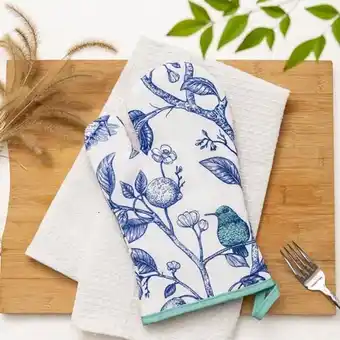 VIVA Luva de cozinha blue leaf promoção