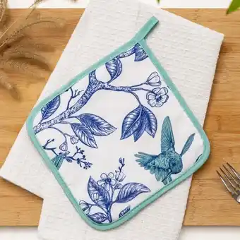 VIVA Pega de cozinha blue leaf promoção