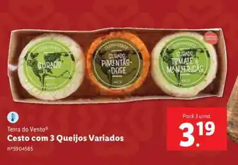 Lidl Terra do Vento Cesto com 3 Queijos Variados promoção