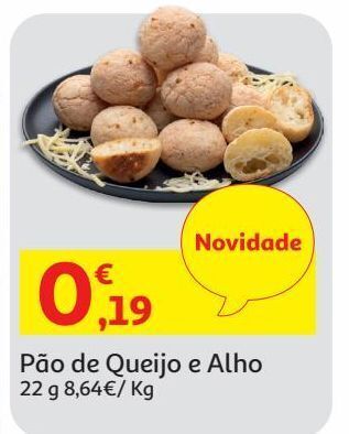 Auchan Pão de queijo e alho 22g 1509 promoção